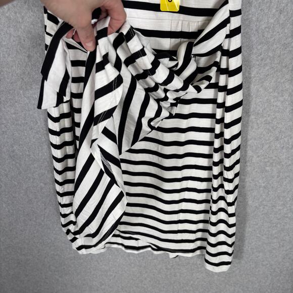 Chaps Dress Small Black Knee T Shirt Tie Belt Wrap Stretch Basic Comfort Casual - Picture 5 of 16